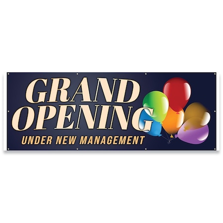 Signmission Grand Opening Under New Management Banner Concession Stand Food Truck Single Sided B-96-30074